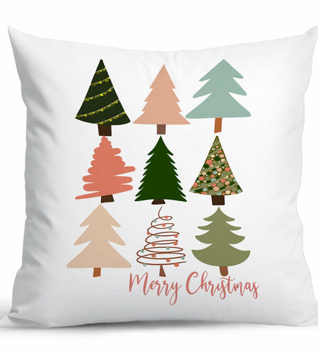 Jvpke Christmas Tree Pillow Covers 18x18 Colorful Farmhouse Xmas Decor