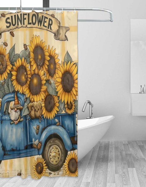 Load image into Gallery viewer, TIPIPARK Sunflower Shower Curtain 72x72 Waterproof Polyester with 12 Hooks
