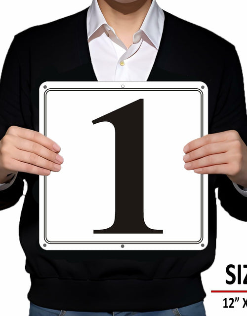 Load image into Gallery viewer, i-CowFun Aluminum Number Sign 54 12x12in Outdoor Parking Spot Large
