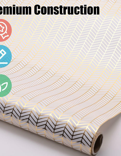Load image into Gallery viewer, Koogel Wrapping Paper Roll 3 PCS Gold White 17x120 Inch Party Wedding
