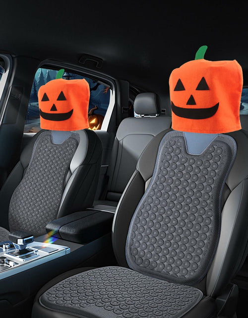 Load image into Gallery viewer, IHOTDER 2PCS Halloween Pumpkin Car Headrest Covers Universal

