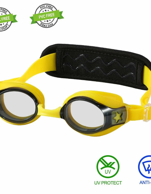 Load image into Gallery viewer, RUIGAO Kids Swim Goggles Yellow Bat Toddler 3-6 Years Size
