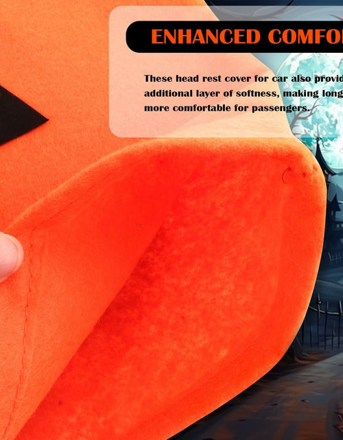 Load image into Gallery viewer, IHOTDER 2PCS Halloween Pumpkin Car Headrest Covers Universal

