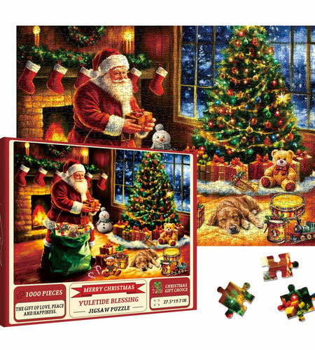 Vintage Santa Claus 1000 Piece Jigsaw Puzzle Christmas Art Winter Holiday