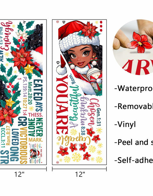 Load image into Gallery viewer, Mfault Christmas Black Girl Inspirational Wall Decals Stickers Xmas Decor
