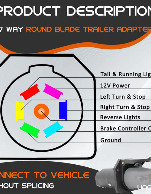 Load image into Gallery viewer, UNORME 7-Pin RV Blade Trailer Wiring Harness Connector 7-Pin
