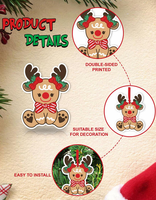 Load image into Gallery viewer, 12Pcs Gingerbread Man Christmas Ornaments Tree Decorations with Ropes

