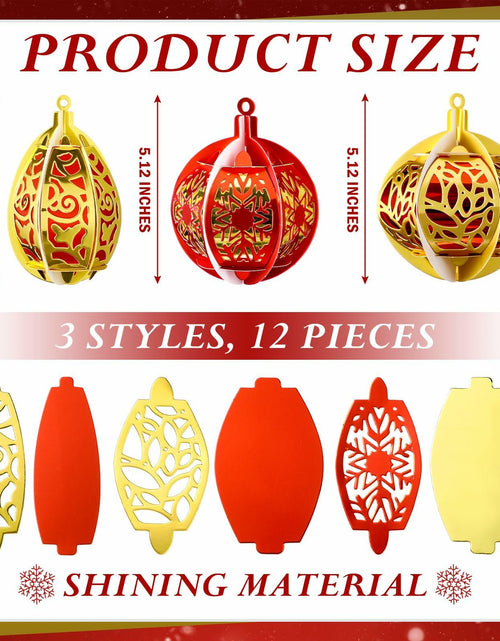 Load image into Gallery viewer, Vercraft 12 Pcs Christmas Tree Balls Ornaments Red Gold Hanging Decor
