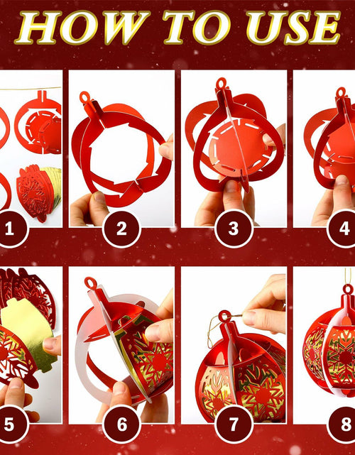 Load image into Gallery viewer, Vercraft 12 Pcs Christmas Tree Balls Ornaments Red Gold Hanging Decor
