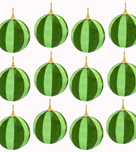 12 Pcs Christmas Thread Wrapped Balls Ornaments 2.4 Inch Hanging Decor