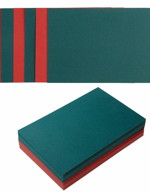 Load image into Gallery viewer, 100 Sheets Christmas Cardstock Paper 250 GSM 4x6in Green Red
