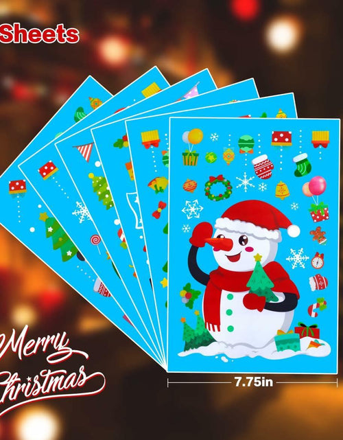 Load image into Gallery viewer, 194PCS Christmas Window Clings Stickers Snowflakes Indoor Home 6 Sheets
