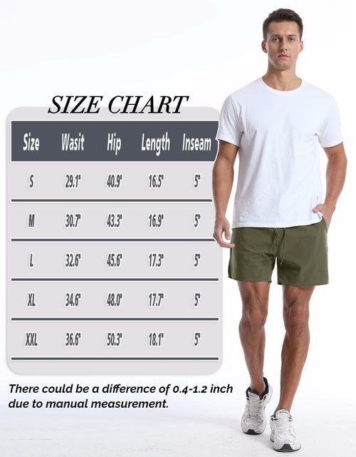 Load image into Gallery viewer, OEBLD Men's Athletic Running Shorts 5 Inch Quick Dry Army Green Size L

