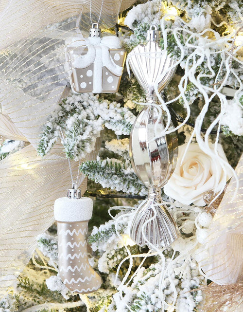 Load image into Gallery viewer, Sea Team 50-Pack Shatterproof Christmas Ball Ornaments Set Silver Xmas
