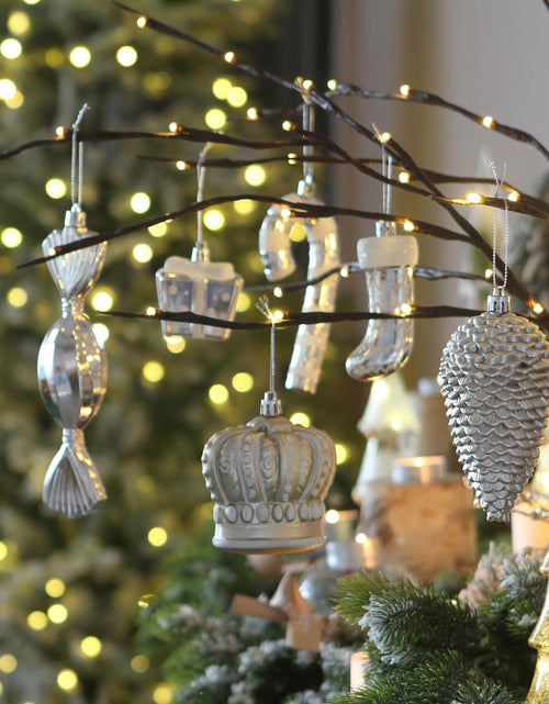 Load image into Gallery viewer, Sea Team 50-Pack Shatterproof Christmas Ball Ornaments Set Silver Xmas
