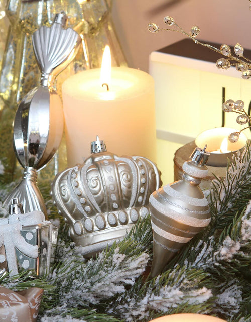 Load image into Gallery viewer, Sea Team 50-Pack Shatterproof Christmas Ball Ornaments Set Silver Xmas
