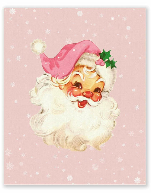 Load image into Gallery viewer, APJYM Pink Christmas Wall Art Merry Christmas Tree Santa 8x10 Inch
