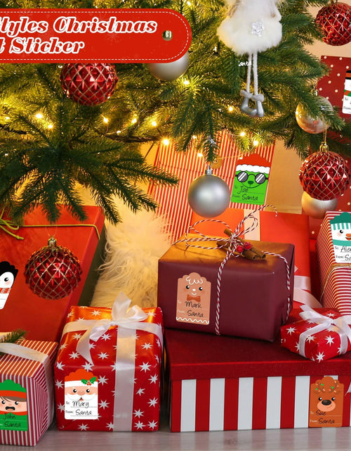 Load image into Gallery viewer, 800 Pcs Christmas Gift Tag Stickers Self Adhesive Xmas Labels Cute Style
