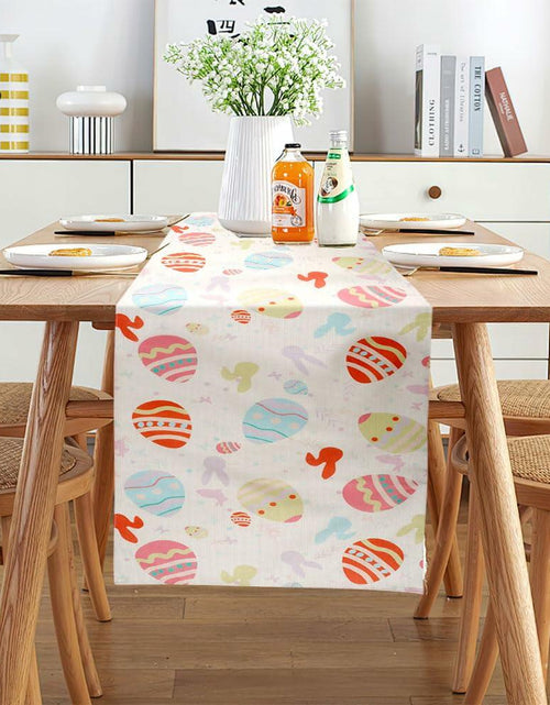Load image into Gallery viewer, QIHOMPIB Easter Table Runner Colorful Eggs Polyester 13x72 Inch
