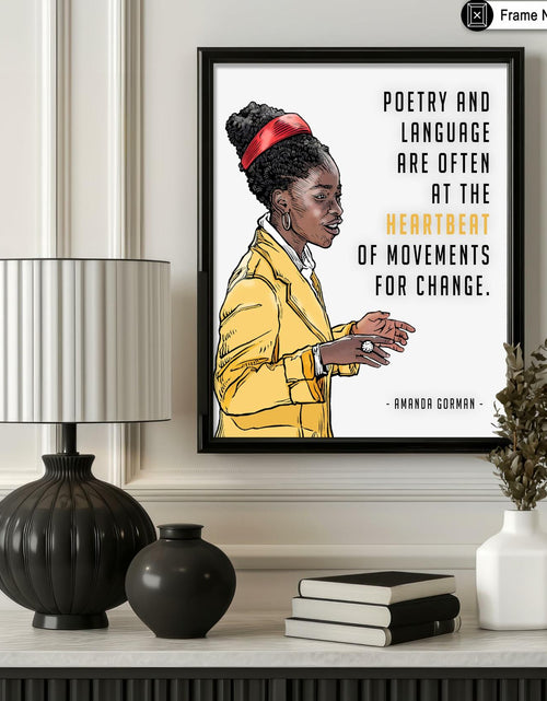 Load image into Gallery viewer, Poster Master Amanda Gorman Poetry Language Poster 8x10 Unframed
