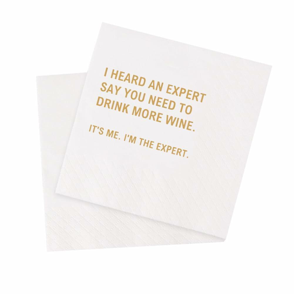 VOWFOO Don't Be Awkward Funny Cocktail Napkins 4.5x4.5 2-ply 100pcs