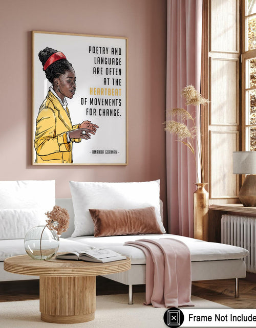 Load image into Gallery viewer, Poster Master Amanda Gorman Poetry Language Poster 8x10 Unframed
