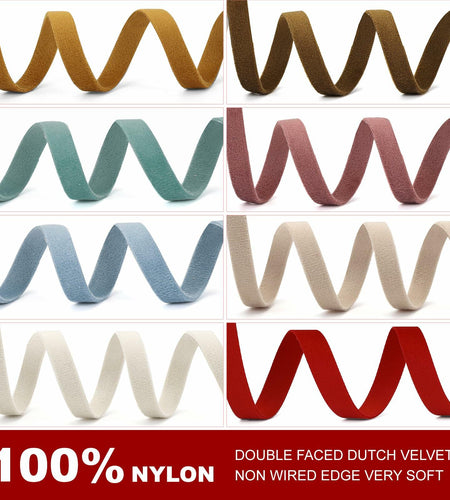 Ewaymado Terracotta Velvet Ribbon Double Faced 1.5" x 20yd