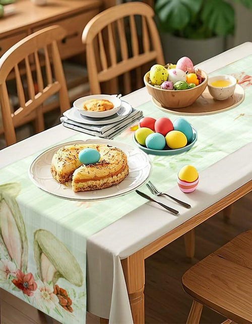 Load image into Gallery viewer, QIHOMPIB Easter Table Runner Pastel Pink Floral Boho 13x72 Inch
