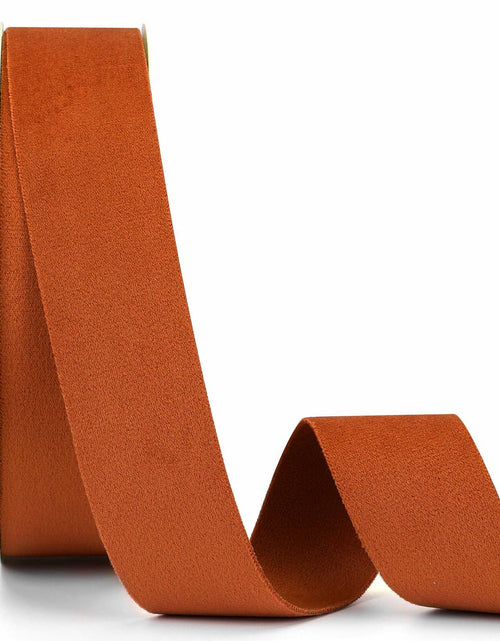 Load image into Gallery viewer, Ewaymado Terracotta Velvet Ribbon Double Faced 1.5" x 20yd
