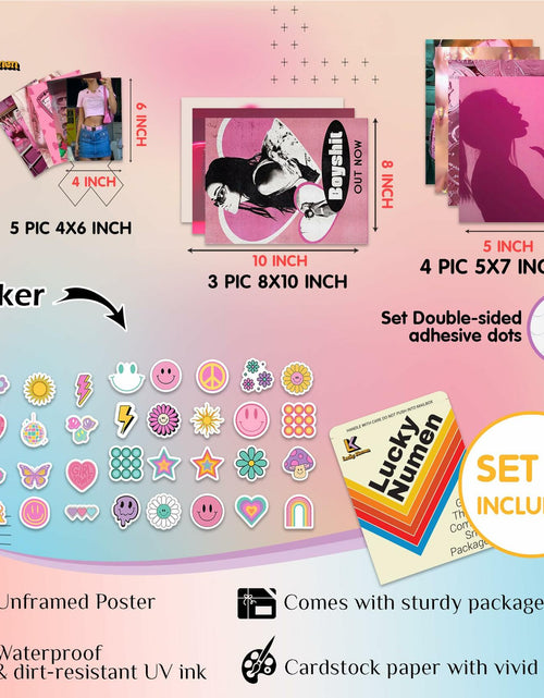 Load image into Gallery viewer, Lucky Numen Y2K Pink Posters 12PCS Teen Girls Bedroom Room Decor Unframed
