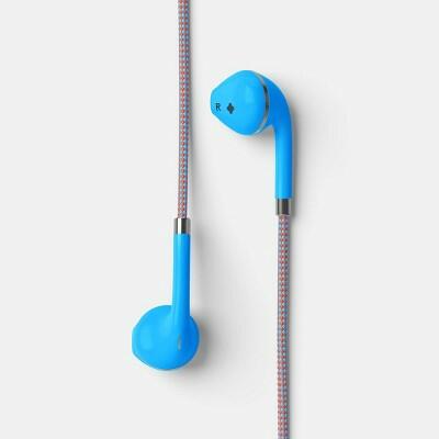 Load image into Gallery viewer, Heyday Wired Earbuds Bright Blue In-Ear Built-In Microphone
