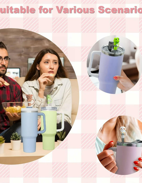 Load image into Gallery viewer, IN Chenthy 8 Pcs Silicone Animal Straw Topper for Stanley 30&amp;40 Oz Tumbler
