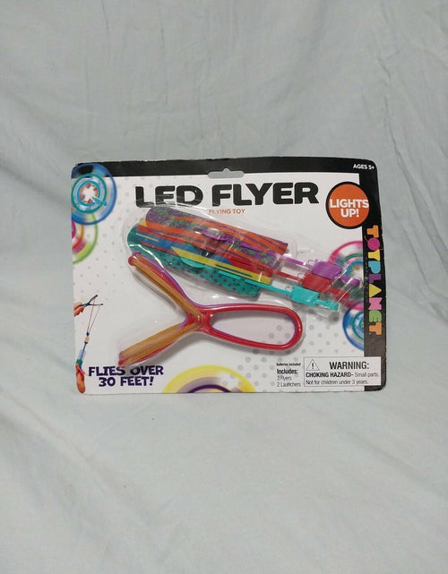 Load image into Gallery viewer, Big Time Toys LED Flyer Flying Toy 2 Launchers Battery Included Plastic
