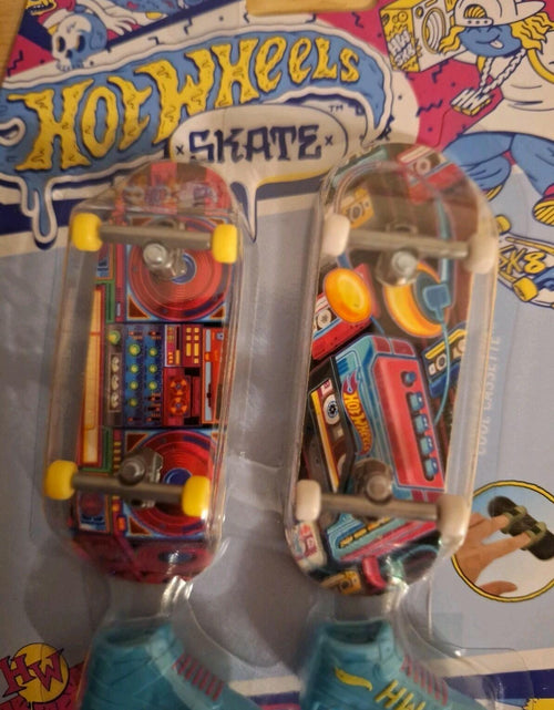 Load image into Gallery viewer, Hot Wheels Skate Finger Skateboards w/ shoes Booyah Boombox &amp; Cool Cassette
