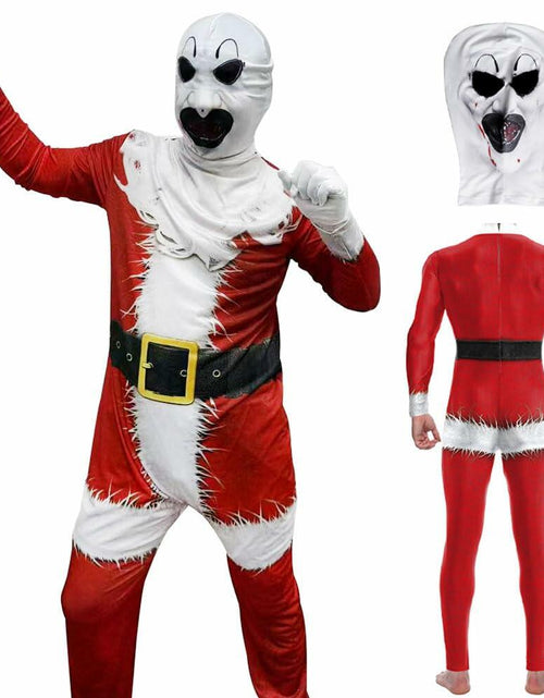 Load image into Gallery viewer, PENEXIU Santa Clown Cosplay Costume Jumpsuit Mask Size XL
