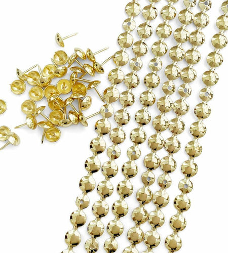 Let's Decorate Golden Plated Decorative Nail Strips 11mm 10 Meters