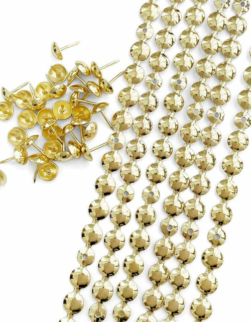 Load image into Gallery viewer, Let's Decorate Golden Plated Decorative Nail Strips 11mm 10 Meters
