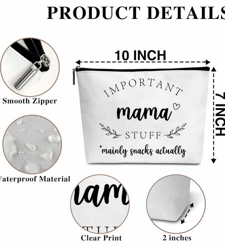 Cazhes Large Capacity Makeup Cosmetic Bag for Women Mom Gifts C10
