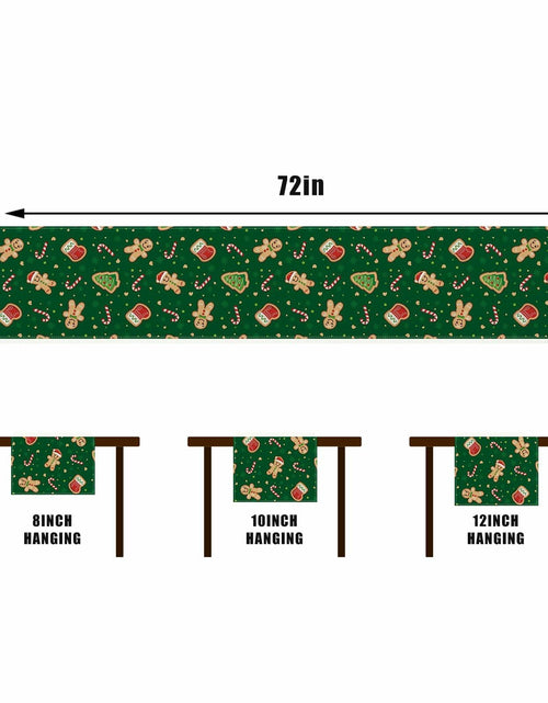 Load image into Gallery viewer, Rvsticty Linen Christmas Table Runner Winter Xmas Decorations 13x72"

