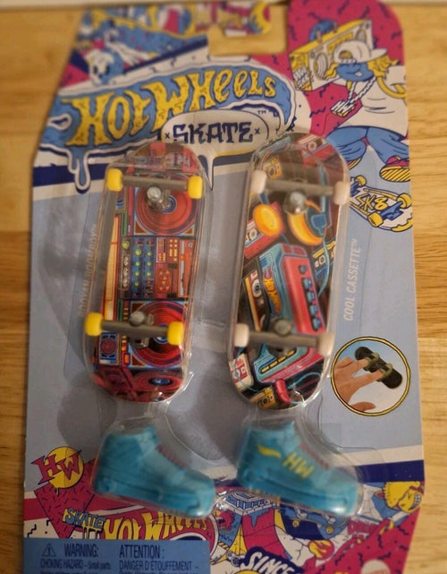 Load image into Gallery viewer, Hot Wheels Skate Finger Skateboards w/ shoes Booyah Boombox &amp; Cool Cassette
