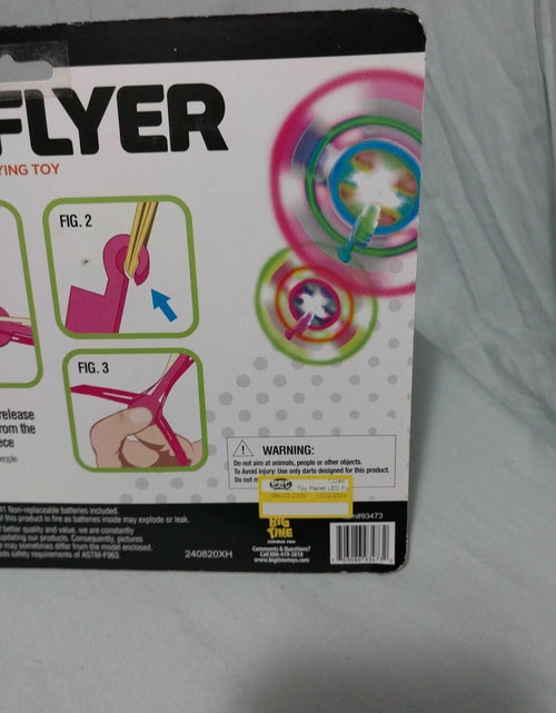 Load image into Gallery viewer, Big Time Toys LED Flyer Flying Toy 2 Launchers Battery Included Plastic

