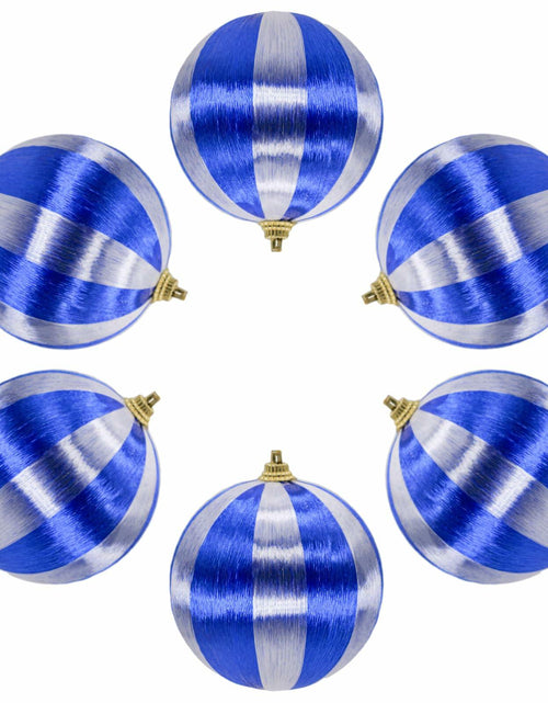 Load image into Gallery viewer, 12 Pcs Christmas Thread Wrapped Balls Ornaments 2.4 Inch Holiday Decor
