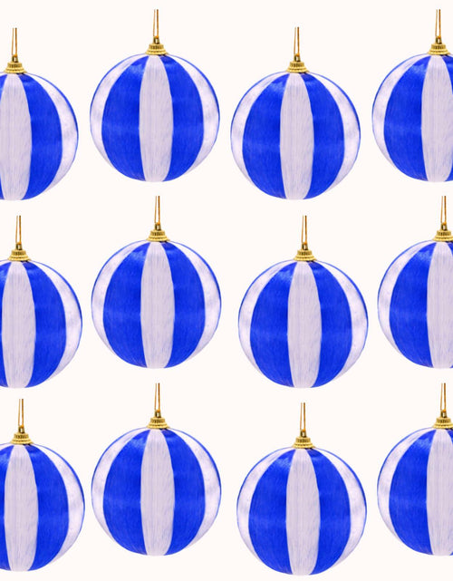 Load image into Gallery viewer, 12 Pcs Christmas Thread Wrapped Balls Ornaments 2.4 Inch Holiday Decor
