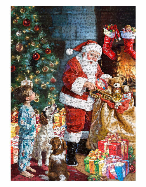 Load image into Gallery viewer, Christmas Eve Secret Painting 1000pc Adult Jigsaw Puzzle Winter Art Santa
