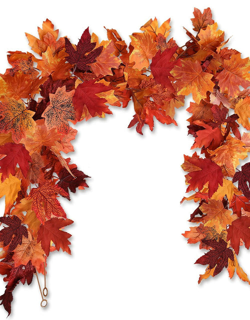 Load image into Gallery viewer, [Like New] RECUTMS 2Pcs Artificial Autumn Maple Leaves Garland 2.5FT Fall Decor
