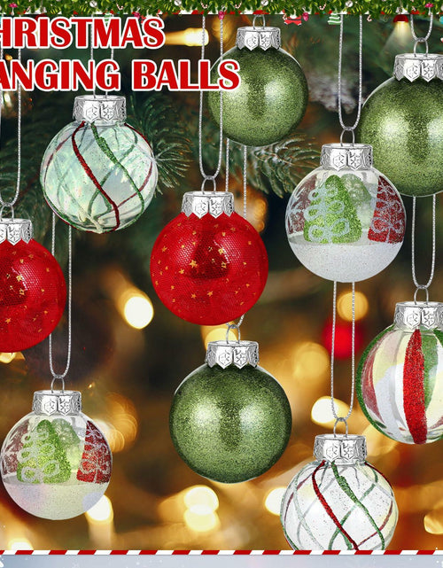 Load image into Gallery viewer, Realspring 60 Pc 2.4" Shatterproof Christmas Ornaments Red Green White
