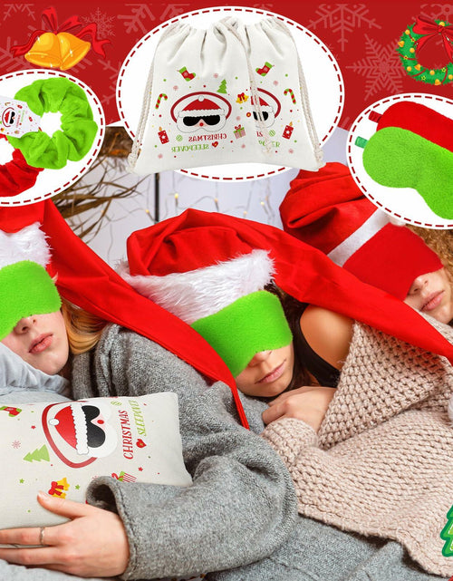 Load image into Gallery viewer, Bunnycool Christmas Hair Scrunchies &amp; Sleep Eye Mask Set 24 Pcs
