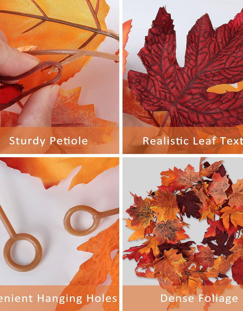 Load image into Gallery viewer, [Like New] RECUTMS 2Pcs Artificial Autumn Maple Leaves Garland 2.5FT Fall Decor
