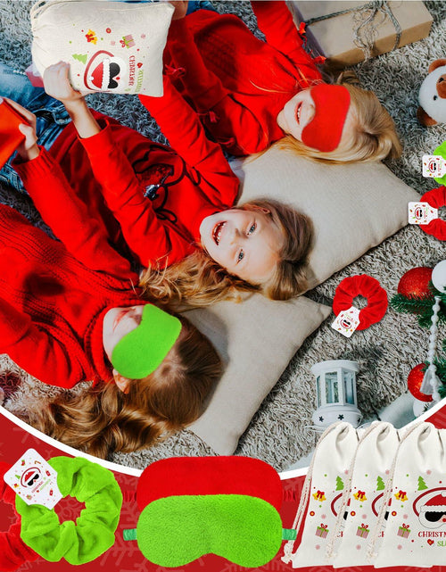 Load image into Gallery viewer, Bunnycool Christmas Hair Scrunchies &amp; Sleep Eye Mask Set 24 Pcs
