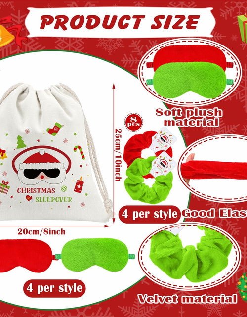 Load image into Gallery viewer, Bunnycool Christmas Hair Scrunchies &amp; Sleep Eye Mask Set 24 Pcs
